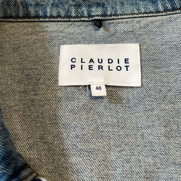 Claudie Pierlot denin jacket size 40 US12 preowned EUC - Picture 7 of 8